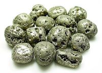 The Magic Is In You (1) Pyrite Tumbled Crystal with Description Card - 7/8" to 1 & 1/8" Long, by 3/4" to 7/8" Wide.