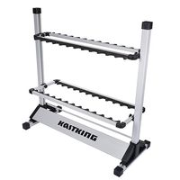 KastKing Fishing Rod Holder, 24 Rods Rack Silver Black