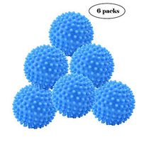 Reusable Dryer Balls Laundry Wash Dryer Balls Anti-Static Fabric Softener Laundry Washing Ball, 6pcs (Blue)