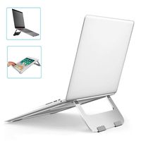Laptop Stand, Aluminum Laptop/Tablet Mount Holder,Foldable Lightweight Ventilated Laptop Riser Stand,Desktop Cooling Desk Holder for 10~15.5'' Laptop MacBook/HP/Dell/Lenovo/Samsung/Acer （A-Silver）