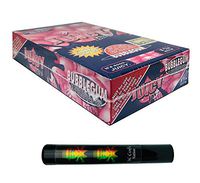 Herb Airtight Tube Pocket Protector with Juicy Jay's Bubblegum 1.25 Flavored Hemp Rolling Papers 24 Count Box DC Crafts Nation- Rasta Skull