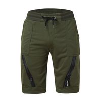 MODOQO Men's Shorts Casual Loose Fit Flat Front Summer Outdoor Sports Gym Fitness Pants Trousers (Army Green,CN-XL/US-M)