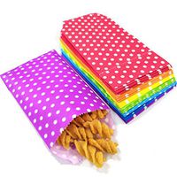49 CT Mini Paper Candy Bags for Candy Buffet Paper Treat Bags Rainbow Bags for Party Favors Supplies by ADIDO EVA (3.1 X 5.9 in Rainbow Polka Dot)