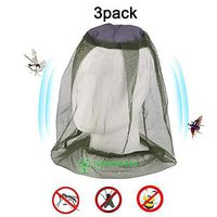 JOYOUSNESS （3PACK Summer Mosquito Cap Outdoor Camping Anti-Mosquito hat Men and Women face mesh Gauze Mosquito net Cap Fishing Mosquitos Neck Hood Premium mesh Mosquito Head net Bug face Netting