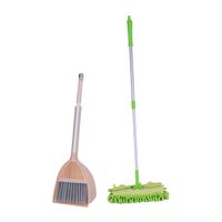 Mefedcy Mini Broom with Dustpan for Kids Little Housekeeping Helper Set Housekeeping Cleaning Tools for Children (Green)