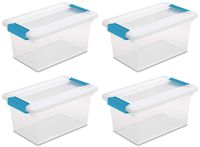 STERILITE Medium Clip Storage Box, Clear