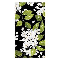 Caspari Blanc De Blancs Paper Guest Towel Napkins in Black, Pack of 15