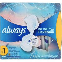 Always Infinity FlexFoam Pads Regular Flow - 18 ct, Pack of 5