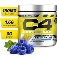 C4 Original Pre Workout Powder Icy Blue Razz | Vitamin C for Immune Support | Sugar Free Preworkout Energy for Men & Women | 150mg Caffeine + Beta Alanine + Creatine | 35 Servings