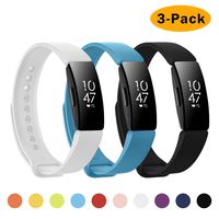 NANW 3-Pack Compatible with Fitbit Inspire HR Bands/Fitbit Inspire Band, Adjustable Soft Silicone Inspire Straps for Women Men Sports Replacement Accessories Bands for Inspire/Inspire HR