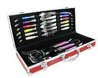 Sarome UK Red Aluminium BBQ case with cutlery, forks & utensils