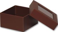 Chocolate Rigid Gourmet Window Boxes, Small (3 Boxes) - Bows-SRGW-Choc