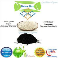Detox Duo: Amorphous Bioactive Diatomaceous Earth & Super Activated Charcoal Powder (8 oz Each, Total 16 oz) Food Grade & 100% Natural