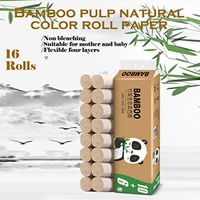 16 Rolls 4-Ply Toilet Paper Facial Tissue Roll Paper Eco-Friendly Paper Towels Thicken Soft Bamboo Pulp Paper Household Cleaning Paper Kitchen Disposable Clean Paper