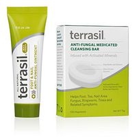 Athletes Foot & Nail Fungus Treatment Maximum Strength with Soap Bar- Kills Fungus 6x Faster Dr Recommended All Natural 100% Guaranteed with Tea Tree Oil and Clotrimazole by Terrasil