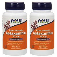 NOW Foods Astaxanthin 10mg 60 SoftGels (2 Pack)