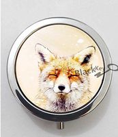 BlackKey Animal Fox 3-Compartment Decorative Pocket Gift Box Case Organizer for Pill, Color 1 -419