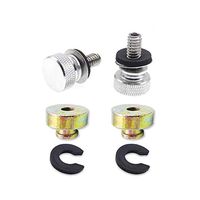 WeiSen 2 PCS Chrome Aluminum Fender Rear Seat Bolts Screw and Nut Base Billet Hard Anodized Fit 1996-2019 Harley Touring Dyna Softail SportsterFatbob Street Glide Road Glide and other models