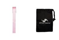 Darice DIY Crafts Supplies Gift Wrapping Ribbon Satin Light Pink 1 1/2 inches x 4 Yards (6 Pack) 2958 516 Bundle with 1 Artsiga Crafts Small Bag