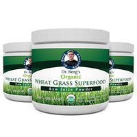 Dr. Berg's Wheat Grass Superfood Powder - Raw Juice Organic Ultra-Concentrated Rich in Vitamins & Nutrients - Chlorophyll & Trace Minerals - 60 Servings - Gluten Free Non GMO - 5.3 oz (3 Pack)