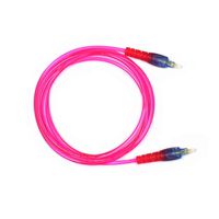 Audio2000s ADC2506DP Dark Pink Transparent Digital Fiber Optical Audio Cable 6.7ft