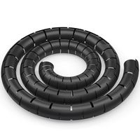 Cable Management Sleeve,Flexible Cable Bundler for Office and Home,5ft Black - 25mm for SAMZHE