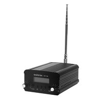 Signstek 7W 7C FM Transmitter Mini Radio Stereo Station PLL LCD with Antenna, Black