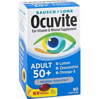 Bausch + Lomb Ocuvite Adult 50+ Eye Vitamin & Mineral Supplement Softgels 90 ea (Pack of 2)
