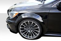 Extreme Dimensions Duraflex Replacement for 2014-2015 Mercedes CLA Class Black Series Look Wide Body Front Fenders - 2 Piece
