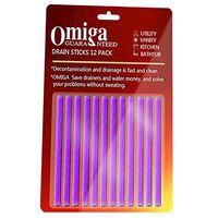 Drain Sticks Cleaner and Deodorizer Keeps Kitchen Sink Drain Cleaner Sticks - Shower Bathtub Toilet Enzymes Snake Drain Cleaning Products As Seen On TV （ lavender 12pack)