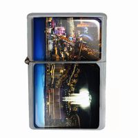 Wind Proof Dual Torch Refillable Lighter Las Vegas Design-006
