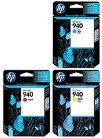 HP 940 REGULAR YIELD; Cyan, Magenta, Yellow (In retail packaging.)
