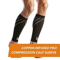CopperJoint Compression Calf Sleeve – Copper-Infused High-Performance Design, Promotes Proper Blood Flow, Offers Superior Compression and Support for All Lifestyles - Pair