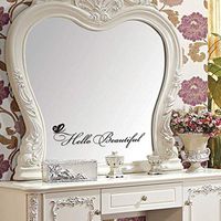 Xisheep Easter Day Home Décor ， Wall Stickers Hello Beautiful Wall Art Removable Vinyl Window Wall Stickers Decal Decor Home Decor - Black