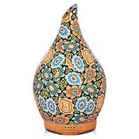 Porseme 280ml Colorful Essential Oil Diffuser, Aromatherapy Ultrasonic Humidifier - Handmade Glass, BPA Free, 7 Color LED, Waterless Auto-Off, Timer Setting