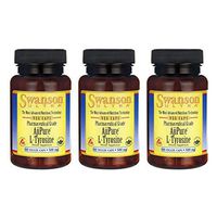 Swanson Amino Acid Ajipure L-Tyrosine Pharmaceutical Grade 500 Milligrams 60 Veg Capsules (3 Pack)