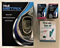 GET•WELL Fine 30g Universal Twist Lancets 100 Ct. - Made in Canada ! True METRIX Meter, 100 True METRIX Test Strips, Lancing Device, Logbook, Carrying Case 