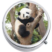 Panda Bear Tree Medicine Vitamin Compact Pill Box