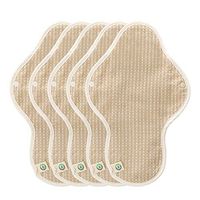 think ECO [5-Pads] Organic Reusable Cotton Cloth Panty Liner Pads, Menstrual Liner Pads, Sanitary Napkins, Five Pads Set (Day Pad Plus, L)