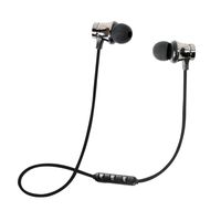 Dirance BT 4.2 Wireless Magnetic in-Ear Sports Stereo Bass Earbuds Earphone Headphone with Mic for Cellphone Tablet Laptop (Silver)