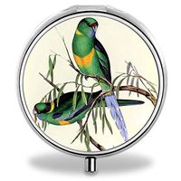 IMLONE Pill Organizer- Sliver Weekly Pill Boxes with 3 Components and Mirror for Travelling and Daily Needs,Compartments to Hold Vitamins, Cod Liver Oil, Supplements and Medication