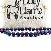 Raw Amber Necklace (Unisex) Alternative Pain Relief - Certified Genuine Baltic Amber Necklace - Cherry