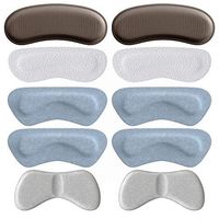 Extra Soft Heel Cushion Inserts Heel Grips for Men or Women [10] Self-Adhesive Pads for Loose Shoes - Prevent Blisters, Cuts, Slipping, Pain and Improve Shoe Fit - Fit Most Shoes