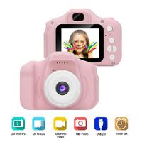 Kids Camera, Rechargeable Children Digital Cameras Shockproof Children Camera for Age 3-12 Years Old Girls Birthday Toy, 1080P 8MP IPS 2 Inch (Pink)