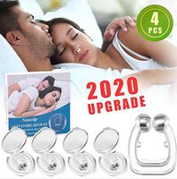 Clip Anti Snoring Devices,Snoring Solution Silicone Magnetic Anti Snore Clip, Stop Snoring Nose Device Professional Sleeping Relieve Snore for Men Women(4pack)