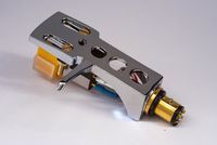 Mirror Chrome plated Headshell, cartridge, needle for ROTEL RP-5300, RP-3000, RP-900, RP-300, RP-6300, - MADE IN ENGLAND