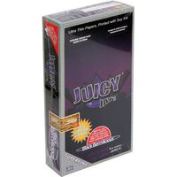 1 Box Juicy Jays Superfine 1 1/4 Rolling Papers - Black Berrylicious Flavored - 24 Packs / 1 Full Box