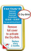 Dry-Brik® II Desiccant Blocks - 6 Blocks (2 Packs of 3 Blocks)| Replacement Moisture Absorbing Block for the Global II and Zephyr by Dry & Store | Hearing Device Dehumidifiers