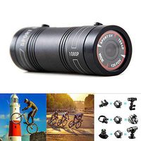 Sport Action Camera, TechCode Sports DV Waterproof Mini Camera Adjustable Angle 120 Degree Full HD 1080P Bicycle Motorcycle Helmet Camera Mini DVR Camcorder with Mounting Accessories Kit