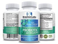 Braxton Labs Probiotic Dietary Supplement with 40 Billion Active Organisms Helps Boost(s) Immune Health and Digestion While Cleansing Your Your Digestive Tract, 60 Vegetable Capsules